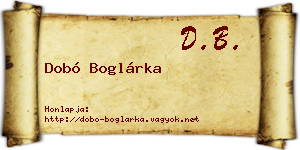 Dobó Boglárka névjegykártya